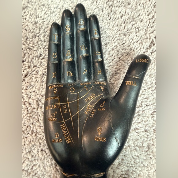 Ashland Black and Gold Palmistry Hand Accessory - Picture 2 of 5
